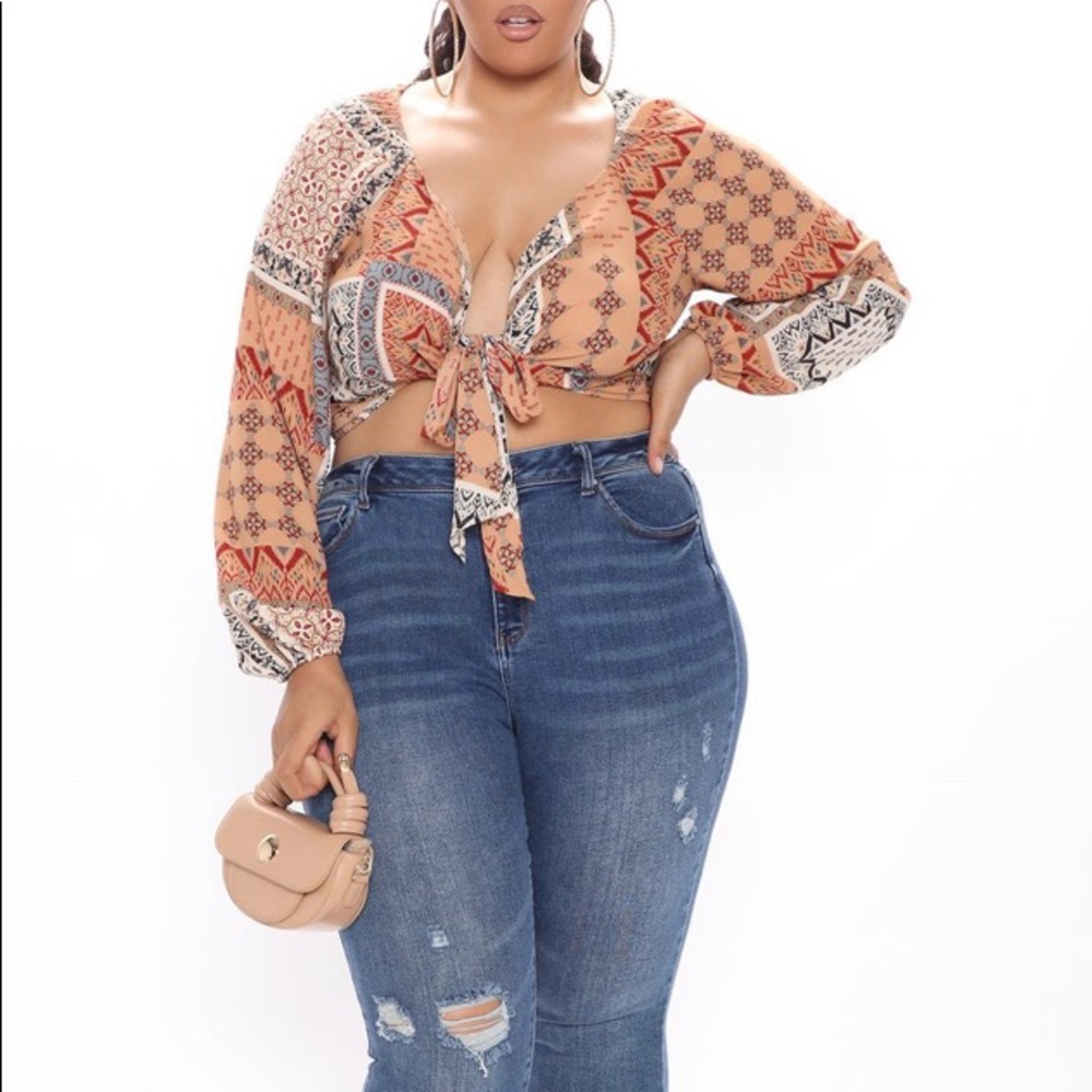 Cute wrap crop top